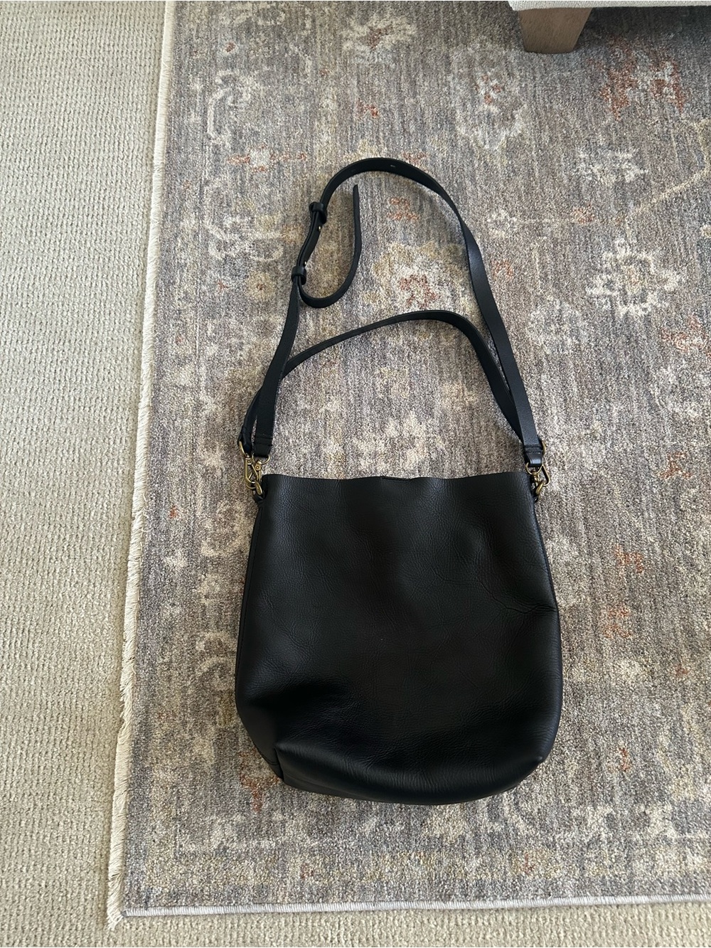 Madewell Black Leather Crossbody Bag